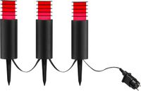 Brilliant AG Brilliant Carosu - Slimme Buiten spike lampen - Set van 3 - LED 8.5W - 660 lm - 3000K-6500K - RGB en CCT - Dimbaar - Tuya - IP44 - Zwart