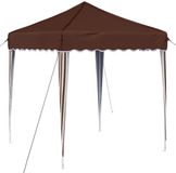 vidaXL Pop-up Feesttent 195 x 195 x 245 cm Bruin Oxford Stof