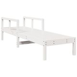 VidaXL Ligstoel 199,5x62x55 cm Massief Grenenhout Wit