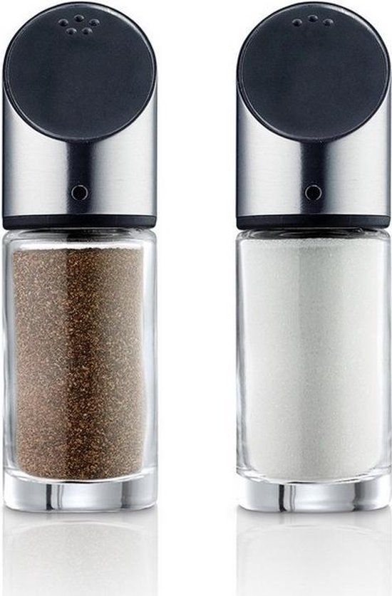 Blomus LIVO Peper- en zoutstel - Geborsteld RVS & Transparant - 2-delig