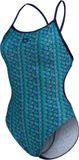 Arena W Starfish Lace Back Navy-Turquoise-Multi