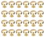 24 boutons à vis plats, 12 mm, boutons métalliques, couleur or