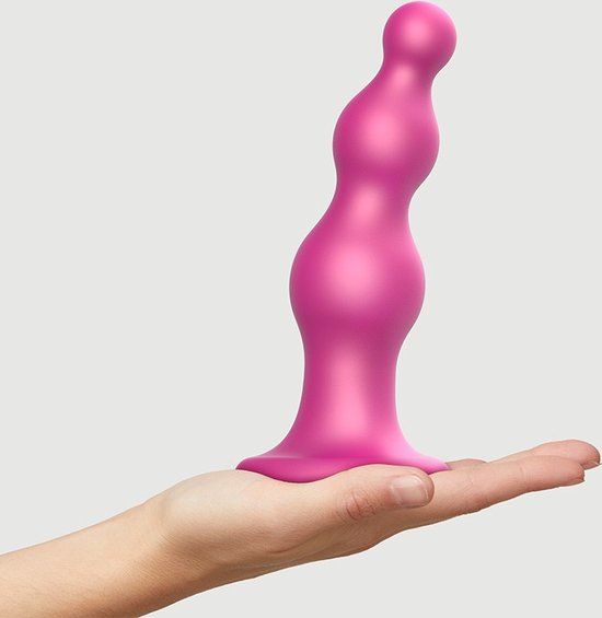 Strap-On-Me Dildo Plug Beads Metallic Roze XL