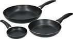 KitchenCraft Anti-aanbak braadpannenset - aluminium braaadpannen set van 3 (28cm 20cm & 12cm)