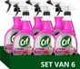 Cif Ultra Max - Degreasing Spray - Pink Pamplemousse - 6 x 750ml - Voordeelverpakking