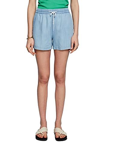 edc by ESPRIT Women's 053CC1C302 Jeans Shorts - 904/Blue Bleached - Size 32