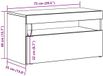 vidaXL TV-kast 75 x 35 x 40 cm zwart eiken bewerkt hout