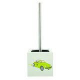 MSV Toiletborstel met Houder – Vrijstaande WC-Borstel met Toiletborstelhouder in Klassiek Design – Borstelhouder Toilet – Wit – Kunststof – 11 x 37 cm