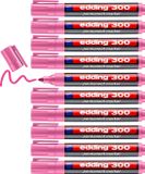 edding 300 permanent marker - roze - 10 stiften
