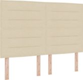 vidaXL Boxspringbed met matras, crème kleur, 140 x 200 cm, gestoffeerd