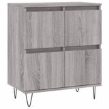 VidaXL Woonkamerdressoir 60x35x70 cm Bewerkt Hout Grijs Sonoma Eikenkleurig