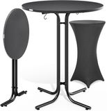 Casaria Statafel inkl. hoes - Inklapbaar 80x110cm Metaal - Grijs