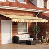 vidaXL Parasol électrique solaire 4 x 3 m Jaune
