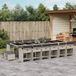 Prolenta Maison Exclusive Tuinset voor de tuin, 17-delig, met kussens, lichtgrijs, van polyrotan