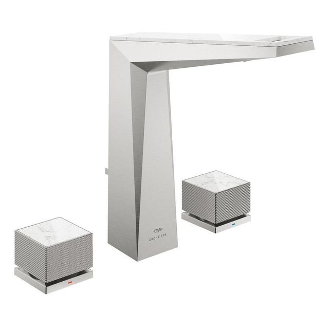 Grohe Grohe Allure brilliant private collection wastafelkraan M-Size 3-gats white s.steel 20671dc0