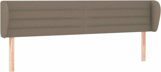 vidaXL Hoofdbord met randen 163x23x78/88 cm stof taupe