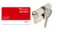 Beschermslot ASSA ABLOY Beschermslot 41 HDI+ 4 punten GA 65 x 35 schroef 70 - bruin muze chroom fluweel - links - 28516000