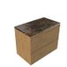 Saniclass Badkamermeubelset - 80x45x63cm - Noche natuurstenen topblad dark emperador - 1 kraangat - 2 lades - mat eiken natural (hout) SW1420801/SW1242385
