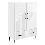 vidaXL Dressoir met lade Hoogglans Wit 66 x 34,5 x 95 cm Bewerkt hout