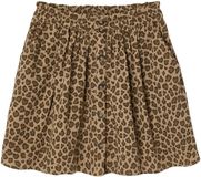 Vertbaudet Meisjes Rok Panterprint Katoenen Gaas Beige