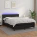 Maison Exclusive - Lit boxspring avec matelas et éclairage LED, noir, 140x200 cm, similicuir