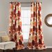 Lush Decor Leah Kamer Verduistering Raamgordijnpaneel Paar Bloemen Geïsoleerde Tule, 52" B x 95" L, Rood & Oranje