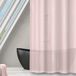 MSV Douchegordijn, polyester, Romana, 180 x 180 cm, lichtroze, transparant