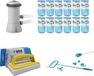 WAYS - Kit d'entretien de piscine - Kit d'entretien Deluxe & pompe de filtration 2271 L/h & 12 filtres type A & brosse de nettoyage WAYS