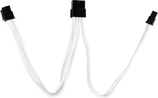 SilverStone SST-PP07-PCIW - voeding-verlengkabel 25cm 8pin naar PCI-E 6+2pin, wit