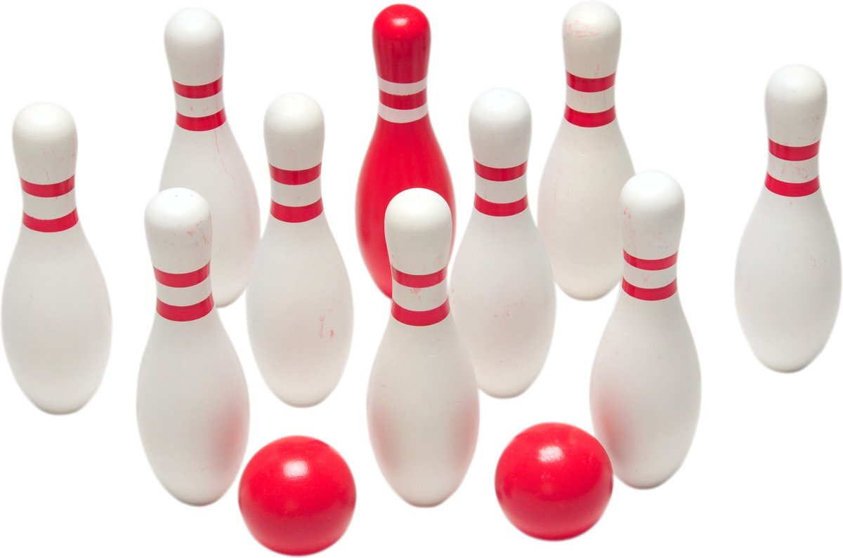 BS® Bowling - Hout - Rood & Wit