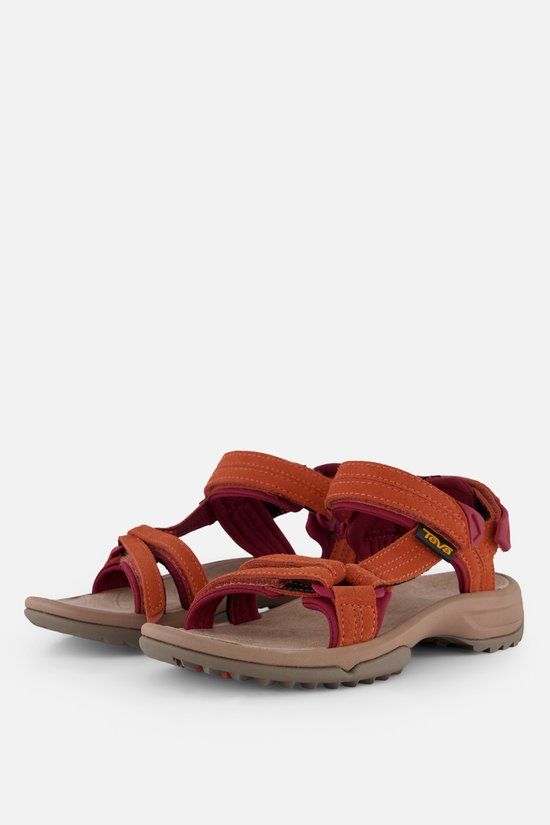 Teva W Terra Fi Lite Suede Dames Sandalen - Rood/Oranje - Maat 42
