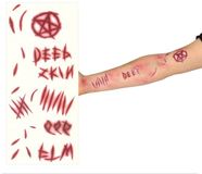 Fiestas Guirca Halloween Demon Scar Face Tattoo