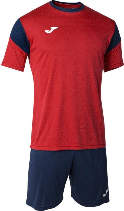 Joma Phoenix Voetbalset Korte Mouw Kinderen - Rood / Marine - Maat 116