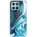 Huawei Honor X8 5G Siliconen hoesje - ontwerp marbre bleu paillete