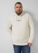 s.Oliver - Hoodie met capuchon van katoenmix met logoprint voor heren, crème, 3XL