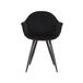 Label 51 Chaise de salle à manger Forli - Noir - Velours