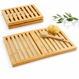 Relaxdays Bamboe Badmat - 59,5x39 cm - Antislip - Opvouwbaar