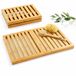 Relaxdays Bamboe Badmat - 59,5x39 cm - Antislip - Opvouwbaar