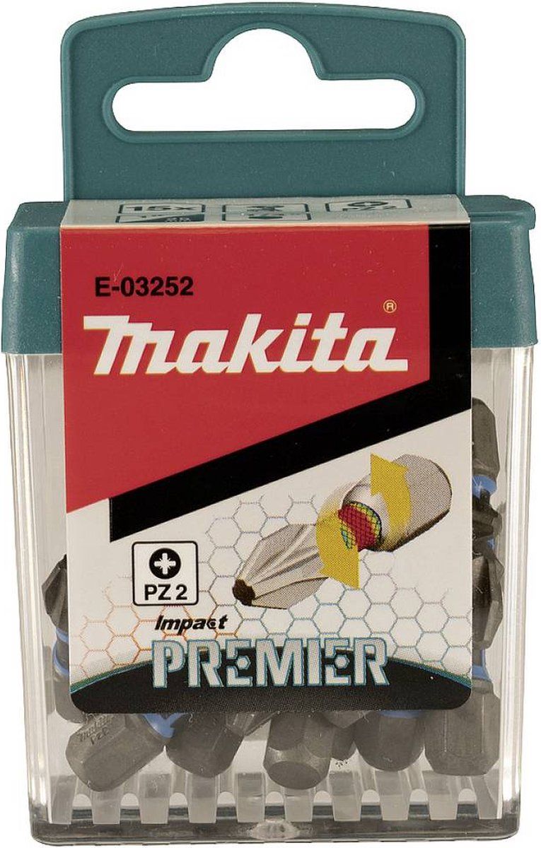 Makita Slagschroefbits PZ2x25mm (15 stuks) XTT Impact Premier - E-03252