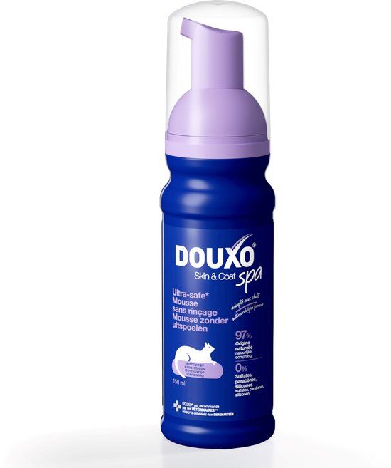 DOUXO SPA Stressvrije Opfrissing Mousse voor Katten zonder uitspoelen – 150mL