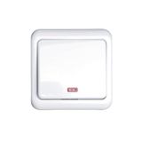 Blendend German switch, 1-way + 1 key, white