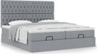 Maison Exclusive - Cadre de lit ottoman avec matelas, gris clair, 160x200 cm, textile