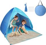 Merkloos / Sans marque Shenzhen Haorui Industrial Technology Co., Ltd. Strandtent pop-up met UV-bescherming en windbescherming - draagbaar voor 2-3 personen - familie strandtent met ritsdeur - outdoor camping strandtent