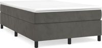 vidaXL Boxspringbedframe, donkergrijs, 120 x 200 cm, fluweel