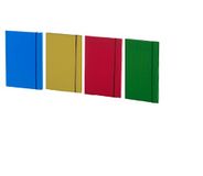 Favorit Drie kleppen van polypropyleen halveolar in verschillende kleuren, geel, rood, groen en blauw, met elastiek, rond, zwart, formaat 25 x 35 x 1 cm