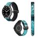 22 Ocean 22 mm siliconen en echt leer horlogeband: Ocean