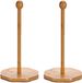 Arte r 2x stuks bamboe houten keukenrolhouders rond 18 x 35 cm