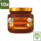 Garnier Loving Blends Masque capillaire Huile d'argan et de camélia - Cheveux secs et ternes - 340 ml - Grand emballage - 10 Pièces