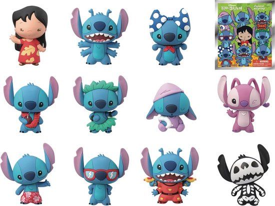 Monogram HEO Lilo & Stitch 3D PVC Bag Clips Series 1