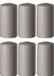 Enlightening Candles 8x bougies cylindriques/tronconiques sable gris 6 x 8 cm 27 heures de combustion - Bougies inodores sable gris